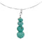 Navajo Sterling Silver Turquoise 16" Box Chain Pendant Necklace Set AX128055